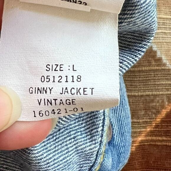 Tommy Jeans Denim Jacket Women's Size Large 100% Cotton GInny Jacket VIntage - Picture 11 of 12